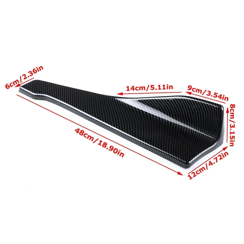 2PCS Car Spoiler Lateral Bumper Rear Side Skirt Lip Rocker Wings for Mitsubishi Lancer 6 7 8 9 10 Evolution EVO X Ix WRC - DriveNova
