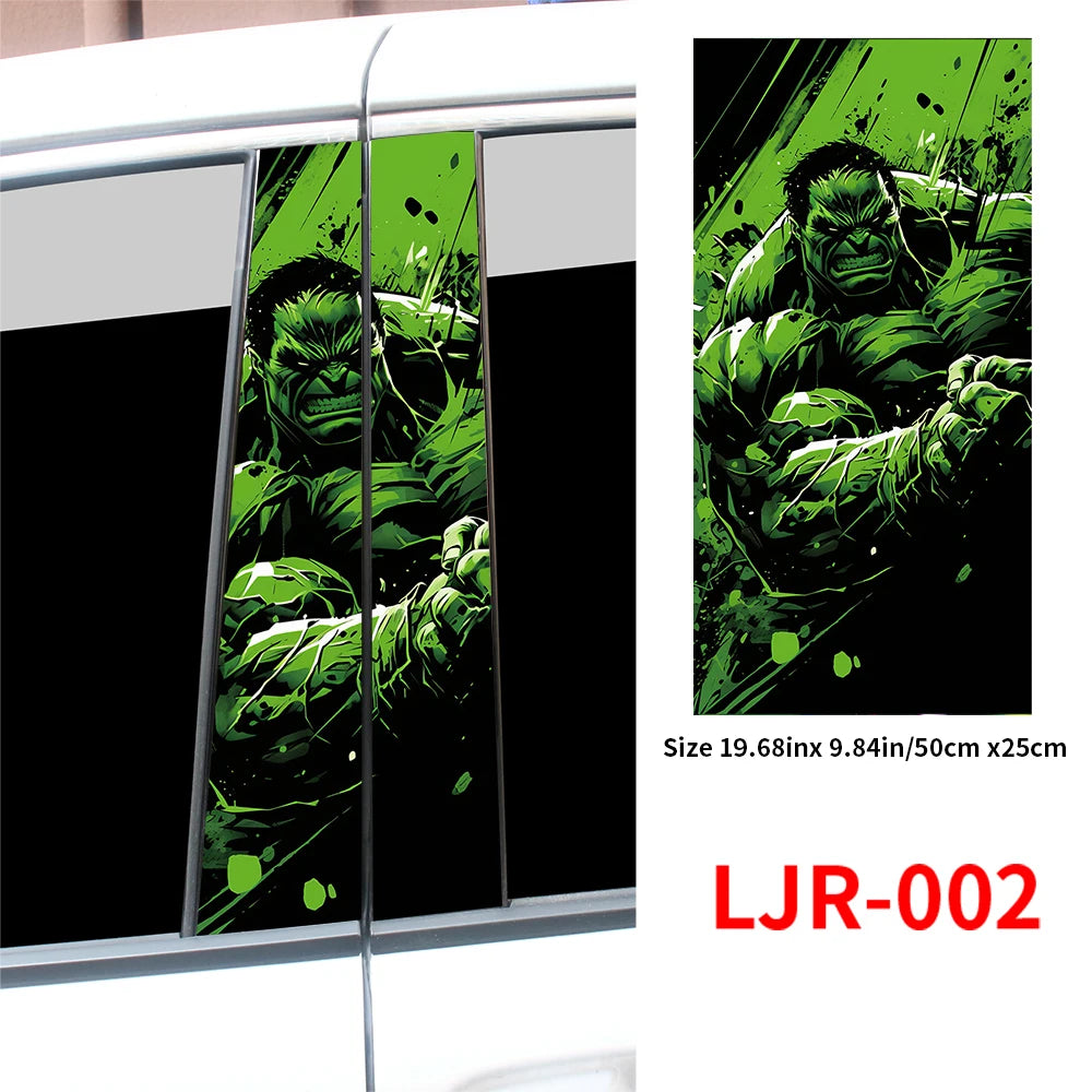 Hulk Anime Car Stickers Auto B-Pillar Car Center Column Decoration Cover Scratches Waterproof Vinyl Decals Cars Accessories - DriveNova