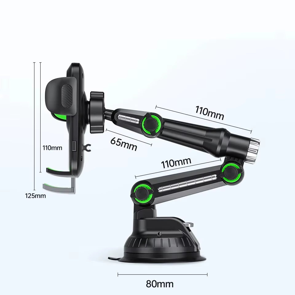 Universal Suction Cup Car Phone Holder for Windshield, Dashboard, and Window with Adhesive Gel Pad Compatibility