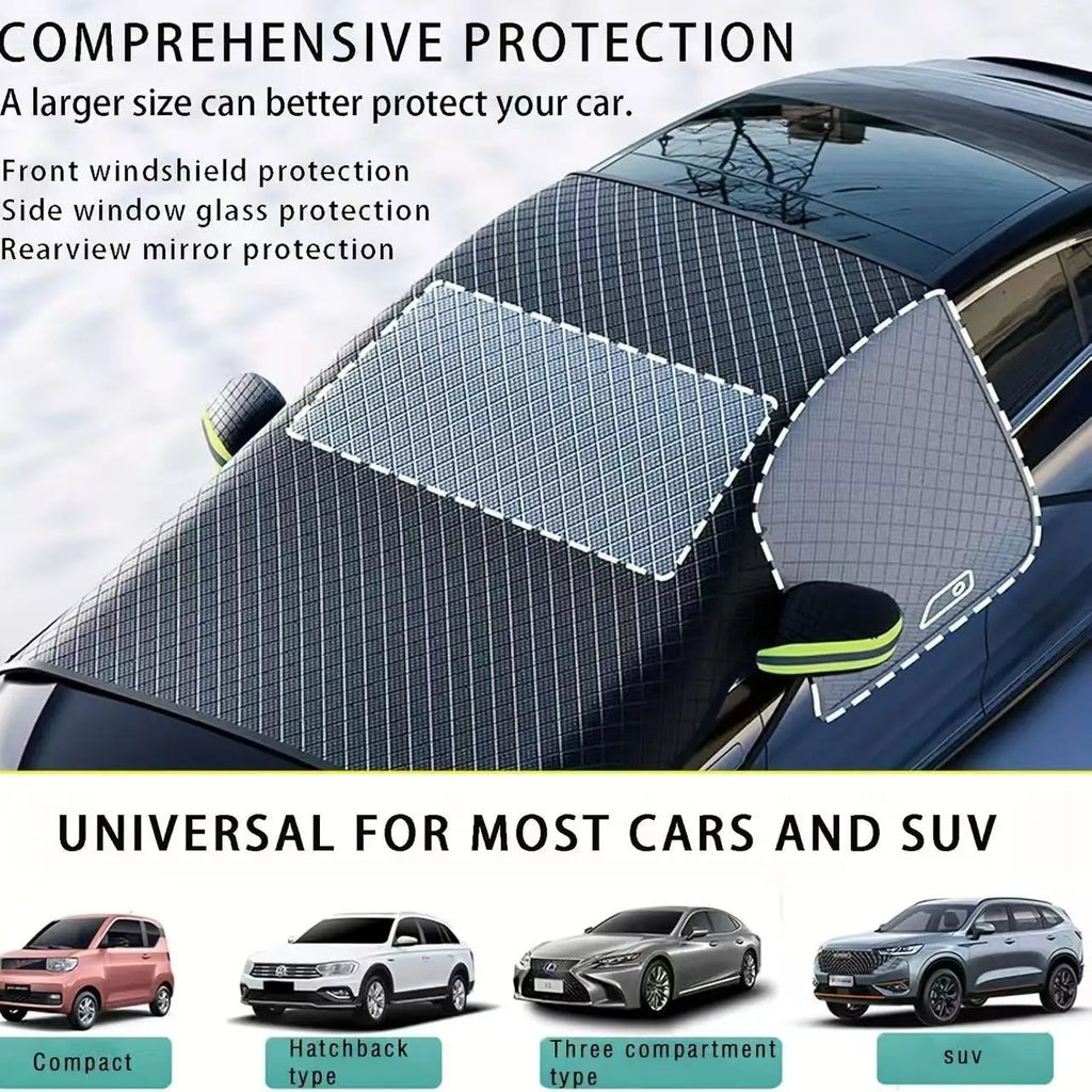 Thickened Aluminum-Plated Magnetic Snow Cover for Automobiles with Sun-Proof and Moisture-Proof Oxford Cloth