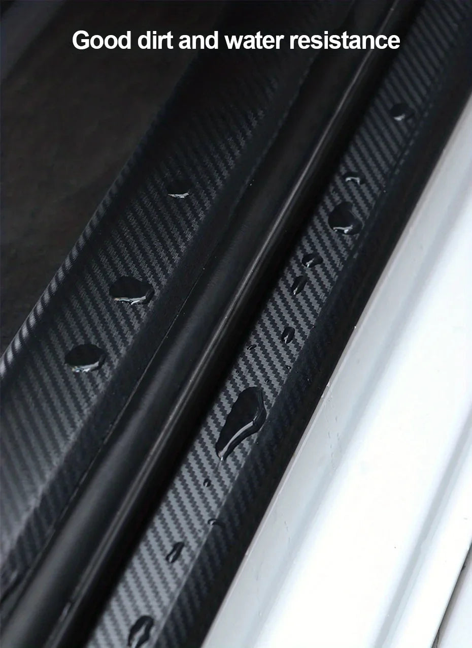 3D Carbon Fiber Sticker Tape Car Wrap Threshold Protective Film anti Scratch Waterproof Matte Black Nano Sticker for Car Body