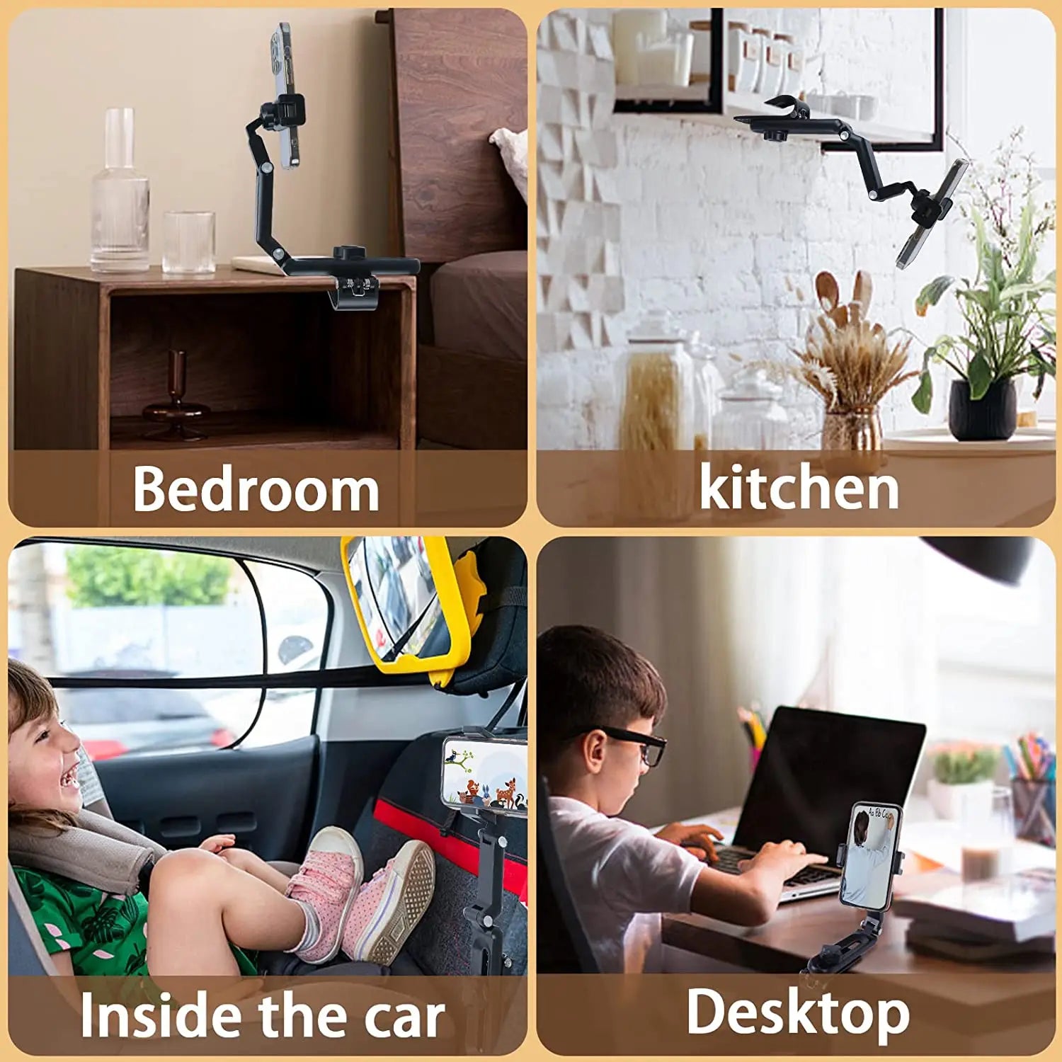Multifunctional 360° Rotating Sun Visor Phone Holder for iPhone, Samsung, and Android Devices