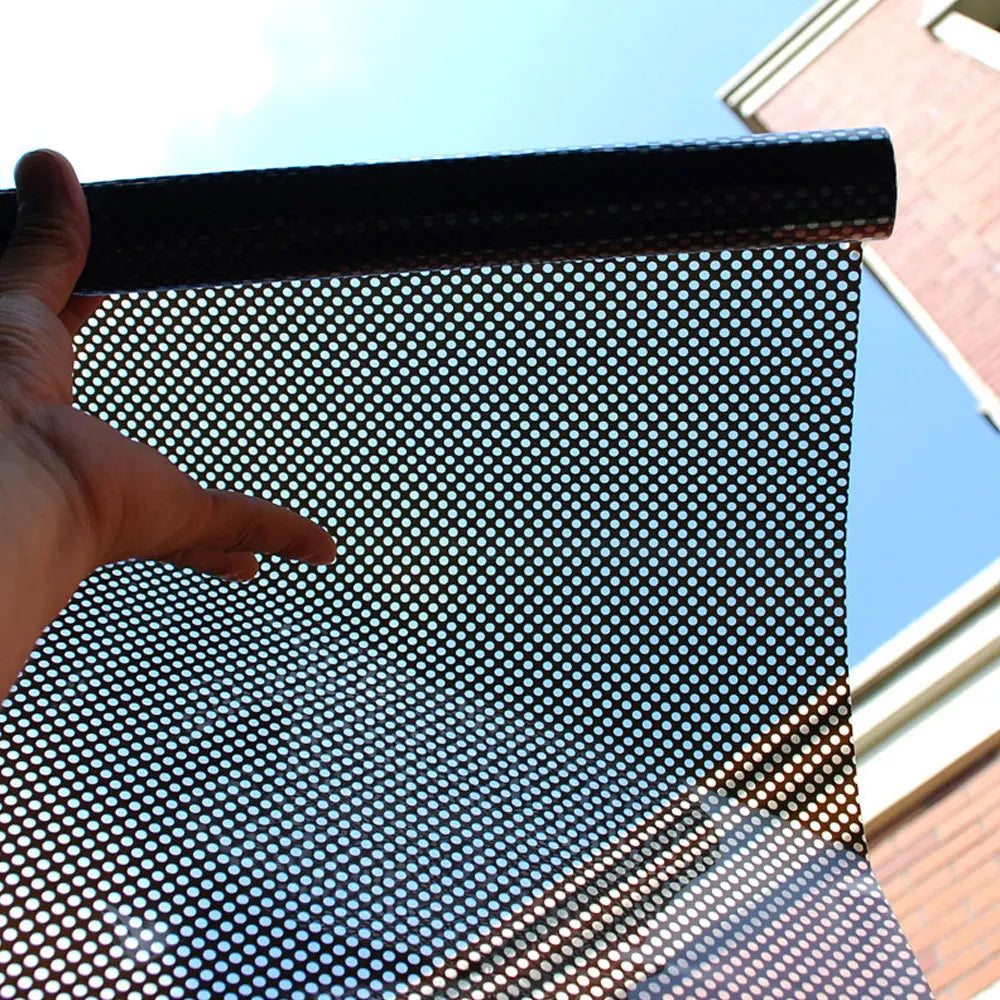 30*106CM Black Universal Wrap Hollow Automobile Lamp Film Car Wrap Honeycomb Sticker Tint Perforated Film Exterior Accessories - DriveNova