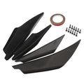 4Pcs Carbon Fiber Auto Front Bumper Body Lip Canards Splitter Trim Kits Universal Car Front Bumpers Spoilers Set Scratch Strip - DriveNova
