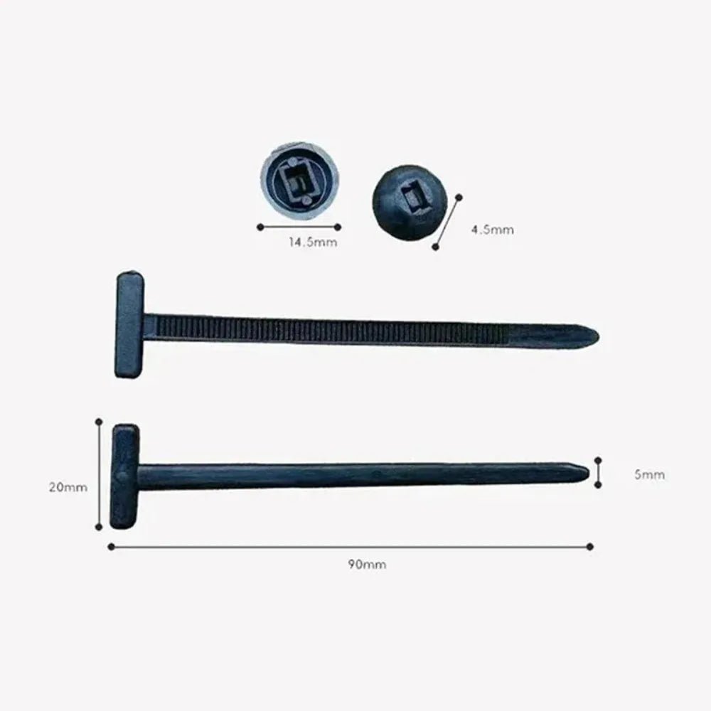 500set-10set Nylon Universal Cable Tie Buckle Car Fastener Clips Kit Pin Retainer Trim Bumper Rivet Door Trim Panel Clips Repair - DriveNova