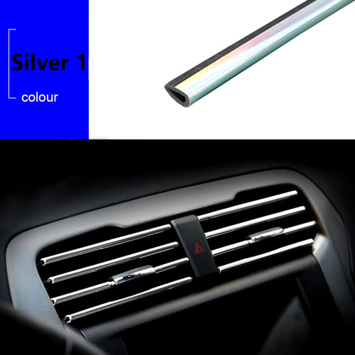 10-Piece 20cm U-Shaped Decorative Trim Strips for Car Air Conditioner Outlets and Door Edge Protection