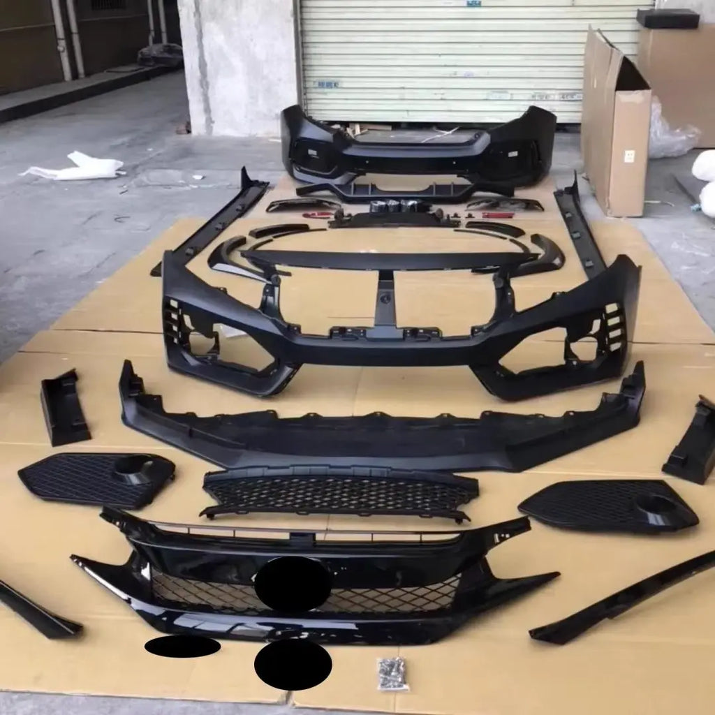 Body Kit Front Rear Bumper Grill Mask for Honda Civic 10Th Convert TYPER Style Side Skirt Engine Hood Tail Throat Fender Light - DriveNova