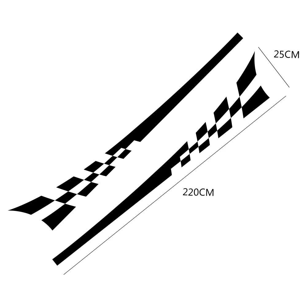 2Pcs/Lot 220X25Cm Car DIY Both Sides Stickers Race Stripes Camouflage Automobiles Products Car Wrap Vinyl Film Car Accessories - DriveNova