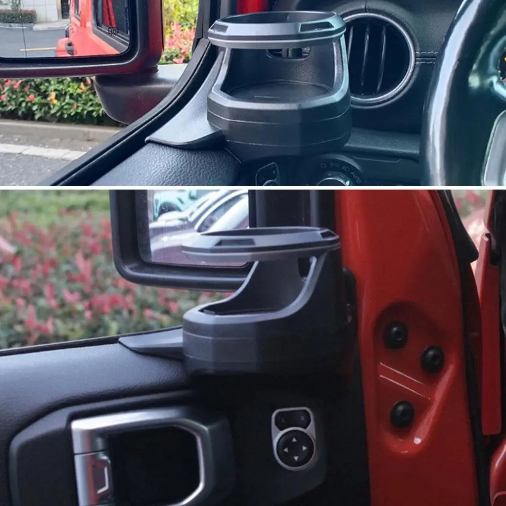 1Pc Car Door Cup Holder for Jeep WRANGLER JL 4-Door JT 2018-2023 Left Right Window Cup Holder Car Modified Accessories