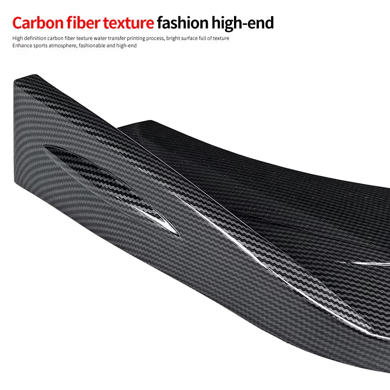 Car Front Bumper Splitter Lip Body Kit Spoiler Diffuser Deflector Accessories Carbon Look ABS for Mitsubishi Outlander 2015-2020 - DriveNova