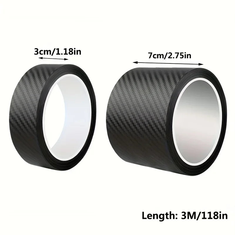 3D Carbon Fiber Sticker Tape Car Wrap Threshold Protective Film anti Scratch Waterproof Matte Black Nano Sticker for Car Body