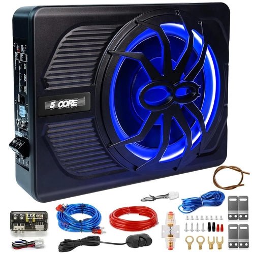 5Core 10 Inch Slim under Seat Car Audio Subwoofer 800W Built in - DriveNova