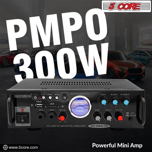 5Core Dual Channel Amplifier Car Audio System 300W Audio Reciver Car - DriveNova