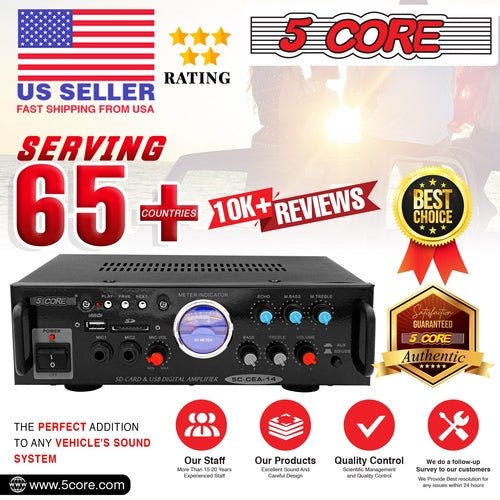 5Core Dual Channel Amplifier Car Audio System 300W Audio Reciver Car - DriveNova