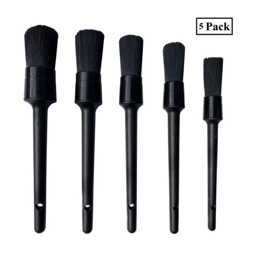 5PC Car Detailing Brush Kit Boar Hair Vehicle Auto Interior For Wheel - DriveNova