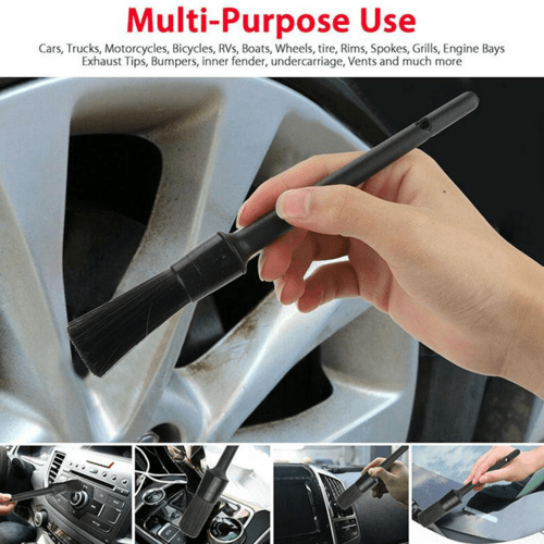 5PC Car Detailing Brush Kit Boar Hair Vehicle Auto Interior For Wheel - DriveNova