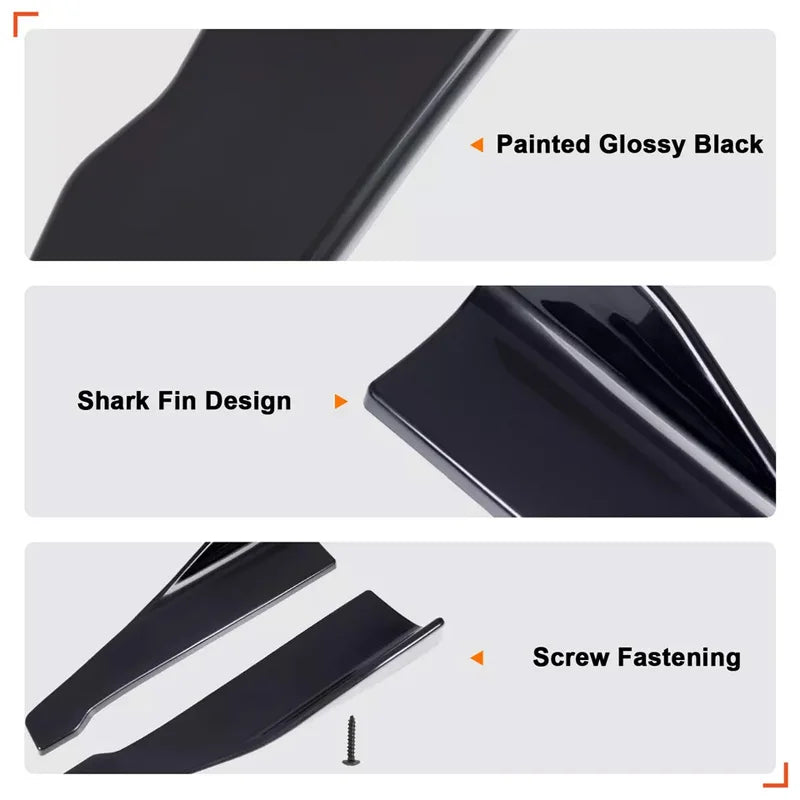 2PCS Car Spoiler Lateral Bumper Rear Side Skirt Lip Rocker Wings for Mitsubishi Lancer 6 7 8 9 10 Evolution EVO X Ix WRC - DriveNova
