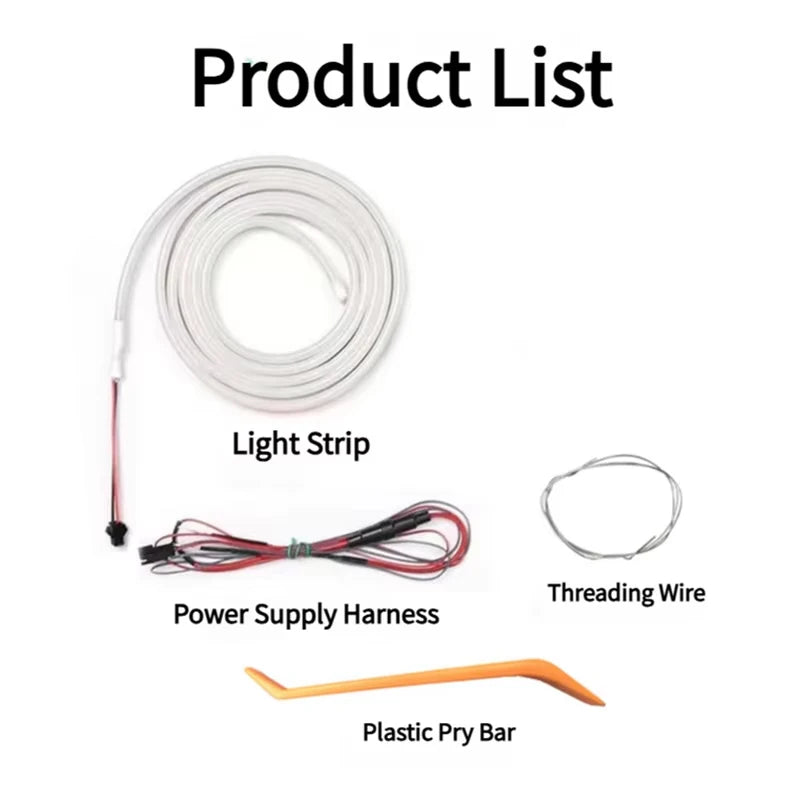 Waterproof Flexible LED Trunk Light Strip with Automatic On/Off Function for SUVs and MPVs - Hidden Installation