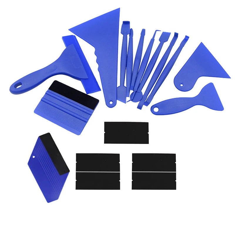 Professional Car Wrap and Window Tint Installation Tool Kit - 10-29 Piece Vinyl Squeegee and Curve Slot Tools for Wraps and Stickers