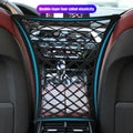 Car Interior Storage Net Bag - Seat Divider for Child Safety and Pet Barrier, Elastic Expandable Mesh Accessory