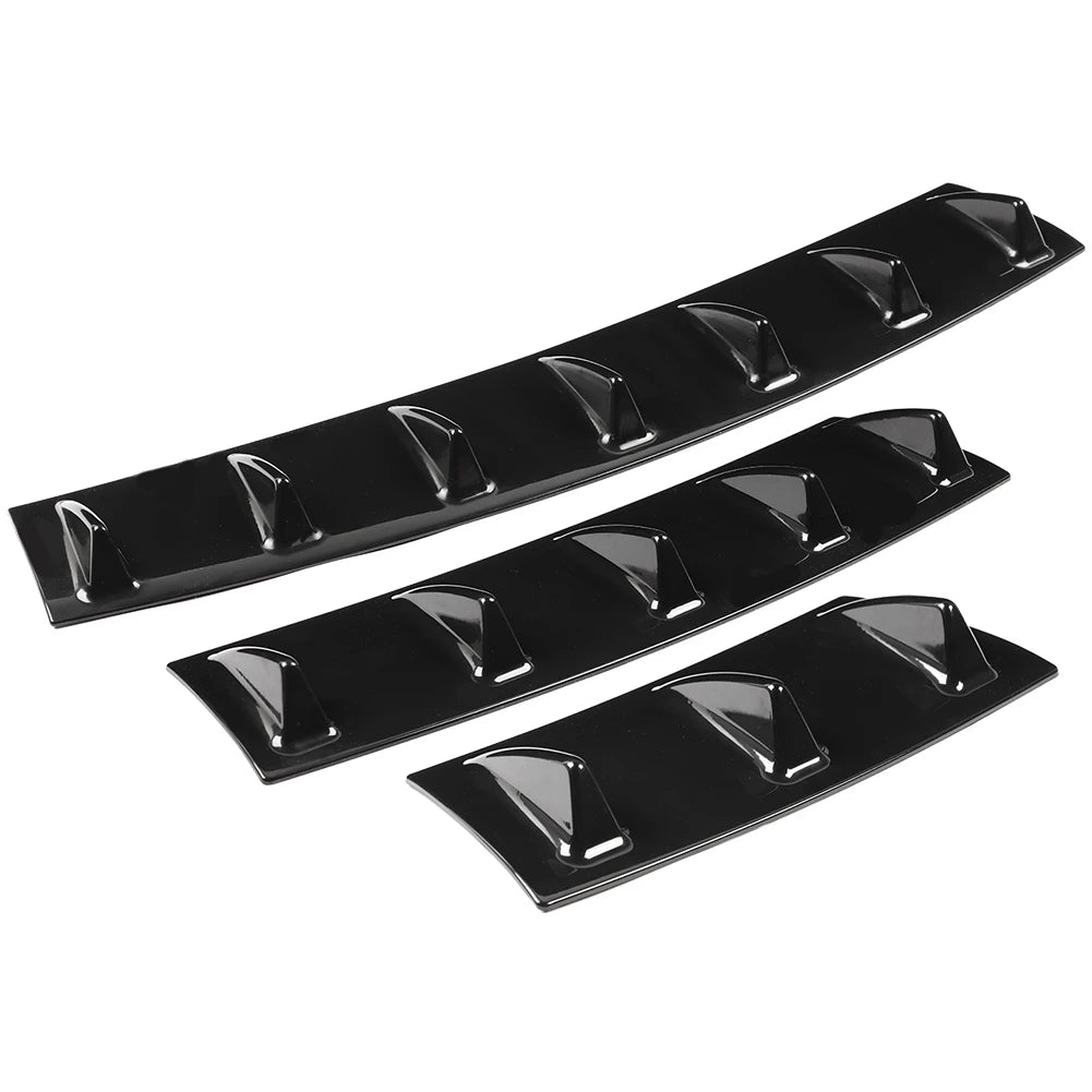 Universal Rear Bumper Diffuser with Chassis Fin Spoiler Wing Lip