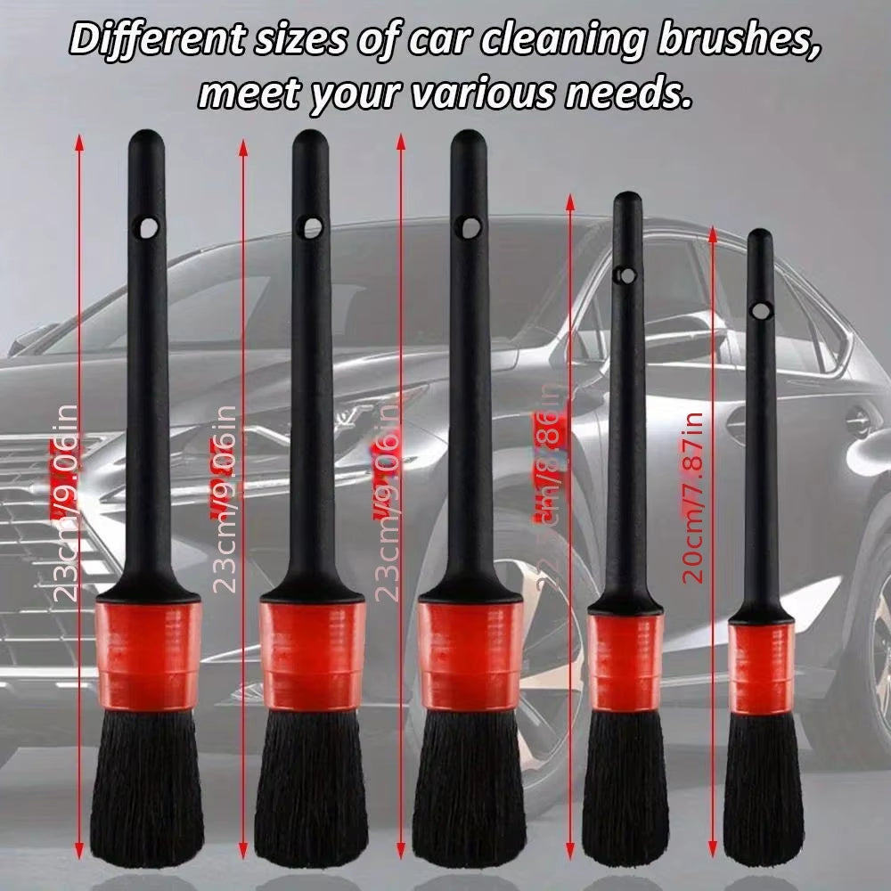 Professional Car Detailing Brush Set - Comprehensive Auto Cleaning Kit for Vents, Gaps, and Air Outlet Maintenance