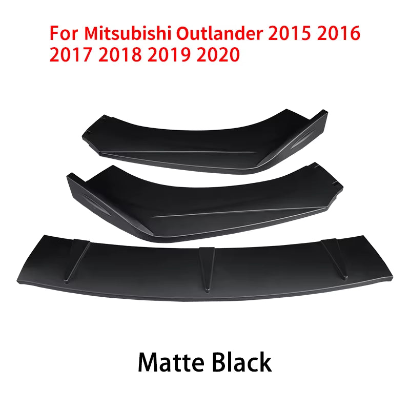 Car Front Bumper Splitter Lip Body Kit Spoiler Diffuser Deflector Accessories Carbon Look ABS for Mitsubishi Outlander 2015-2020 - DriveNova