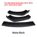 Car Front Bumper Splitter Lip Body Kit Spoiler Diffuser Deflector Accessories Carbon Look ABS for Mitsubishi Outlander 2015-2020 - DriveNova