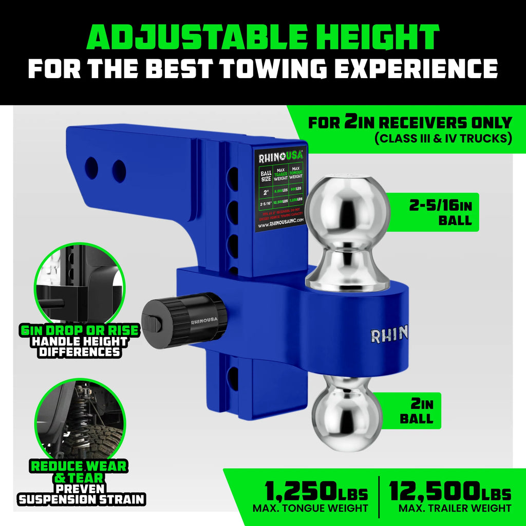 Adjustable Drop Hitch for 2-Inch Receivers