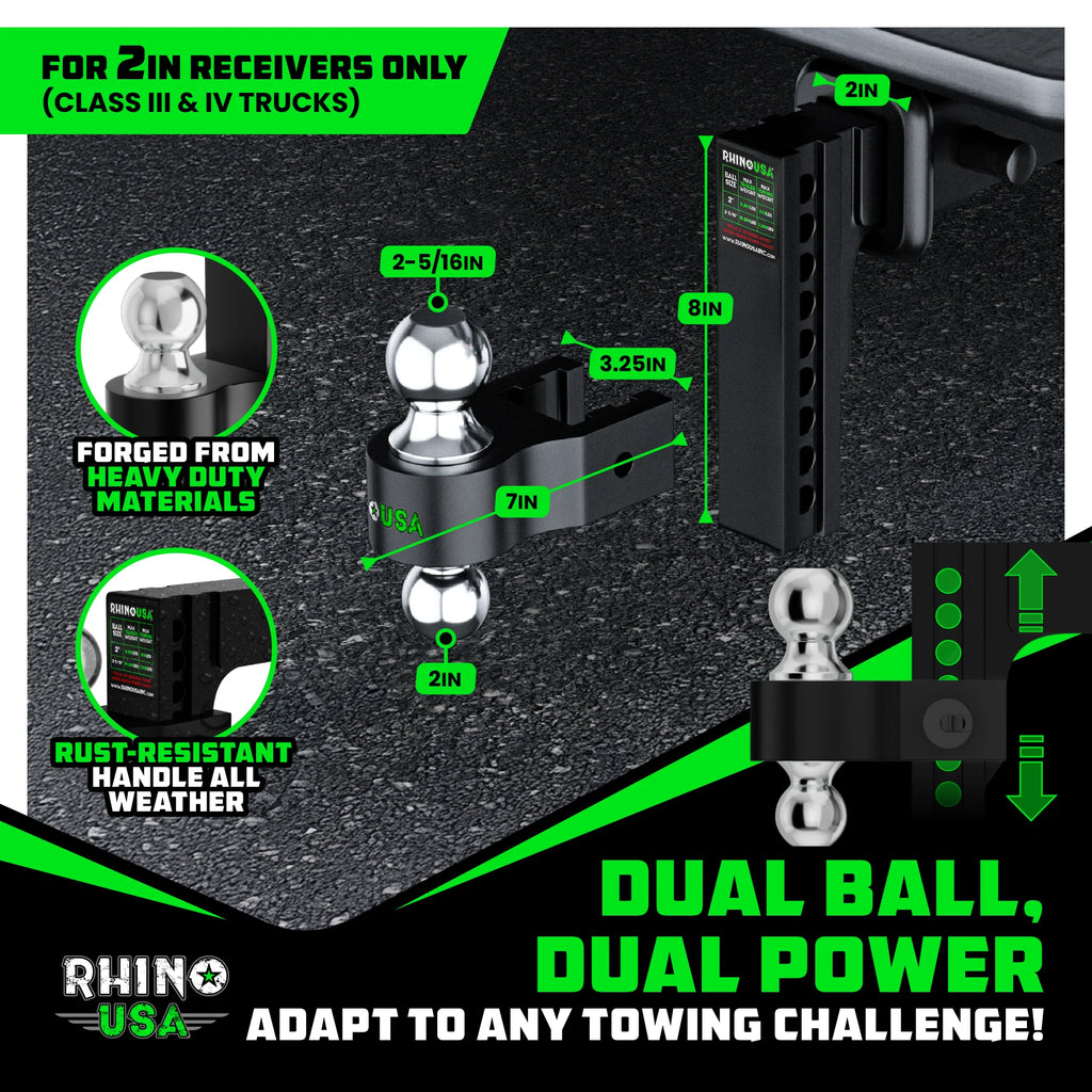 Adjustable Drop Hitch for 2-Inch Receivers