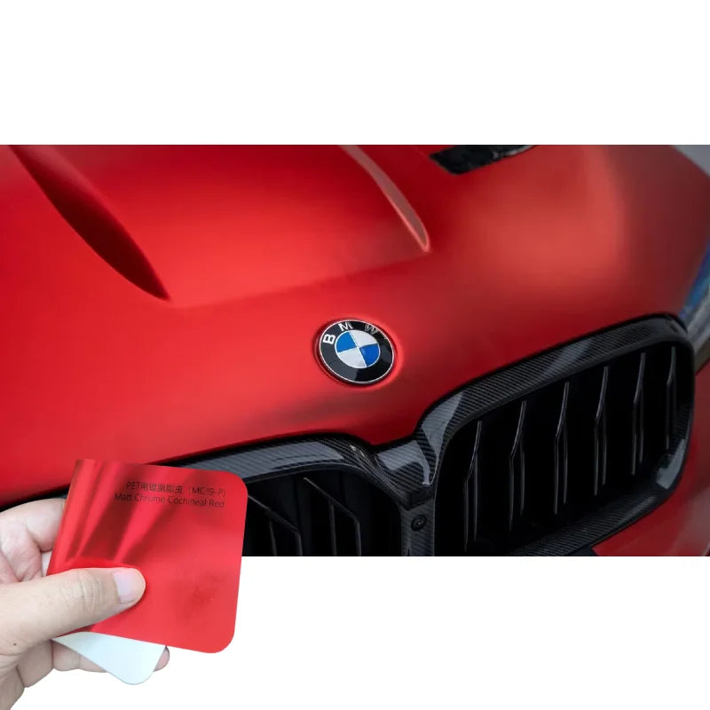 3M Matte Electroplate Chrome Cochineal Red Air Release Car Wrap Vinyl - Bubble Free, Residue-Free, Easy Installation