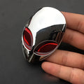 Alien Head Auto Heck Emblem Badge Sticker Decal Car Fender Auto 3D for All Car Bike Motobike - DriveNova