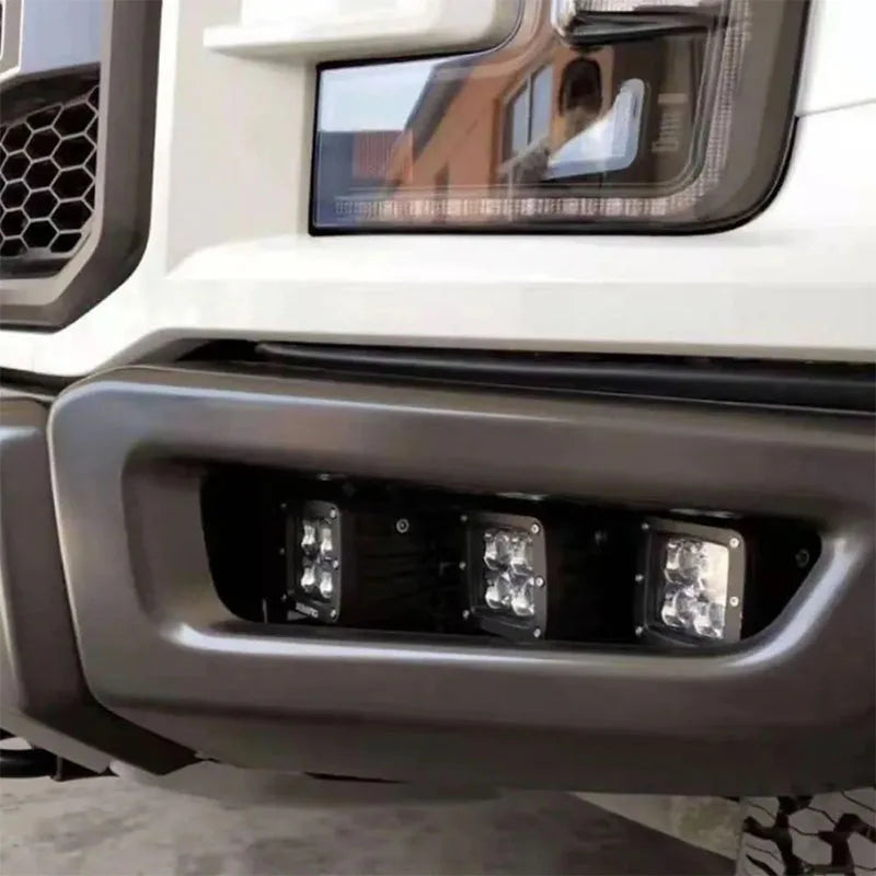 6Pcs Front Bumper for Ford F150 SVT Raptor Truck 2017 2018 2019 2020 18W LED Fog Lights with Mounting Brackets Set - DriveNova