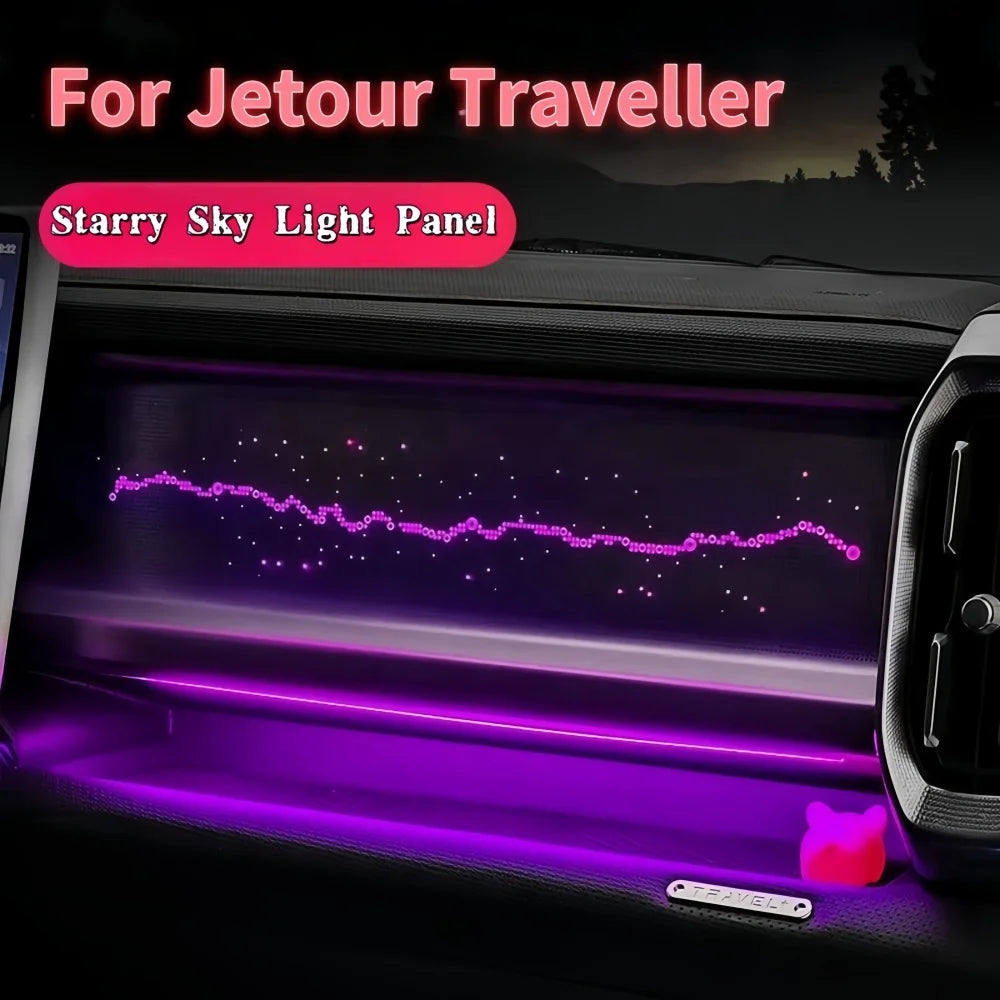 For Chery Jetour Traveller T2 2023 2024 Car Co-Pilot Starry Sky Light Panel Special Ambient Light 64 Color Tuning Accessories - DriveNova