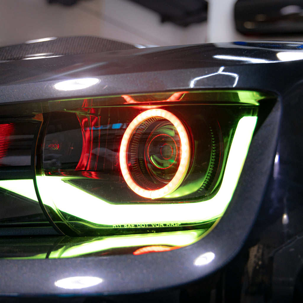 2010-2013 Chevy Camaro RGB Color-Changing 6Th Gen Style Headlights – OEM Bumper Fitment - DriveNova