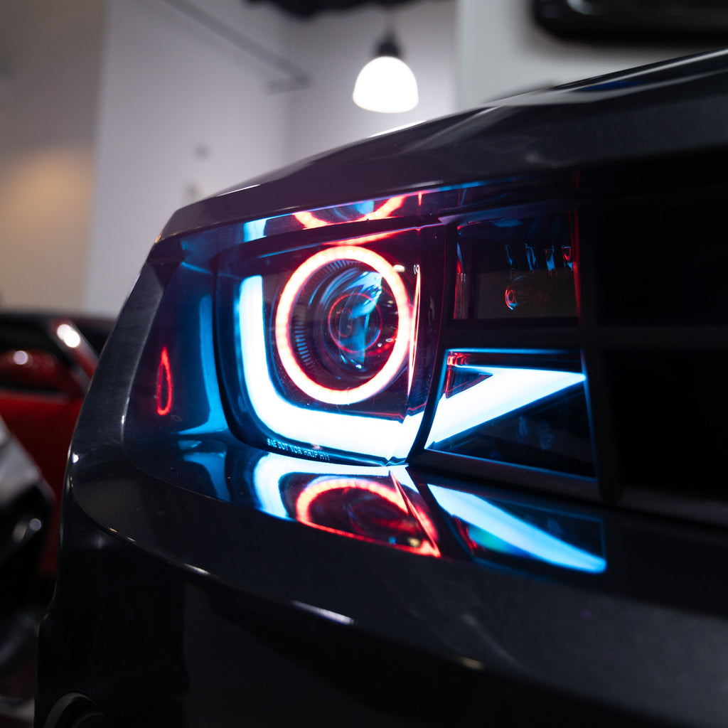 2010-2013 Chevy Camaro RGB Color-Changing 6Th Gen Style Headlights – OEM Bumper Fitment - DriveNova