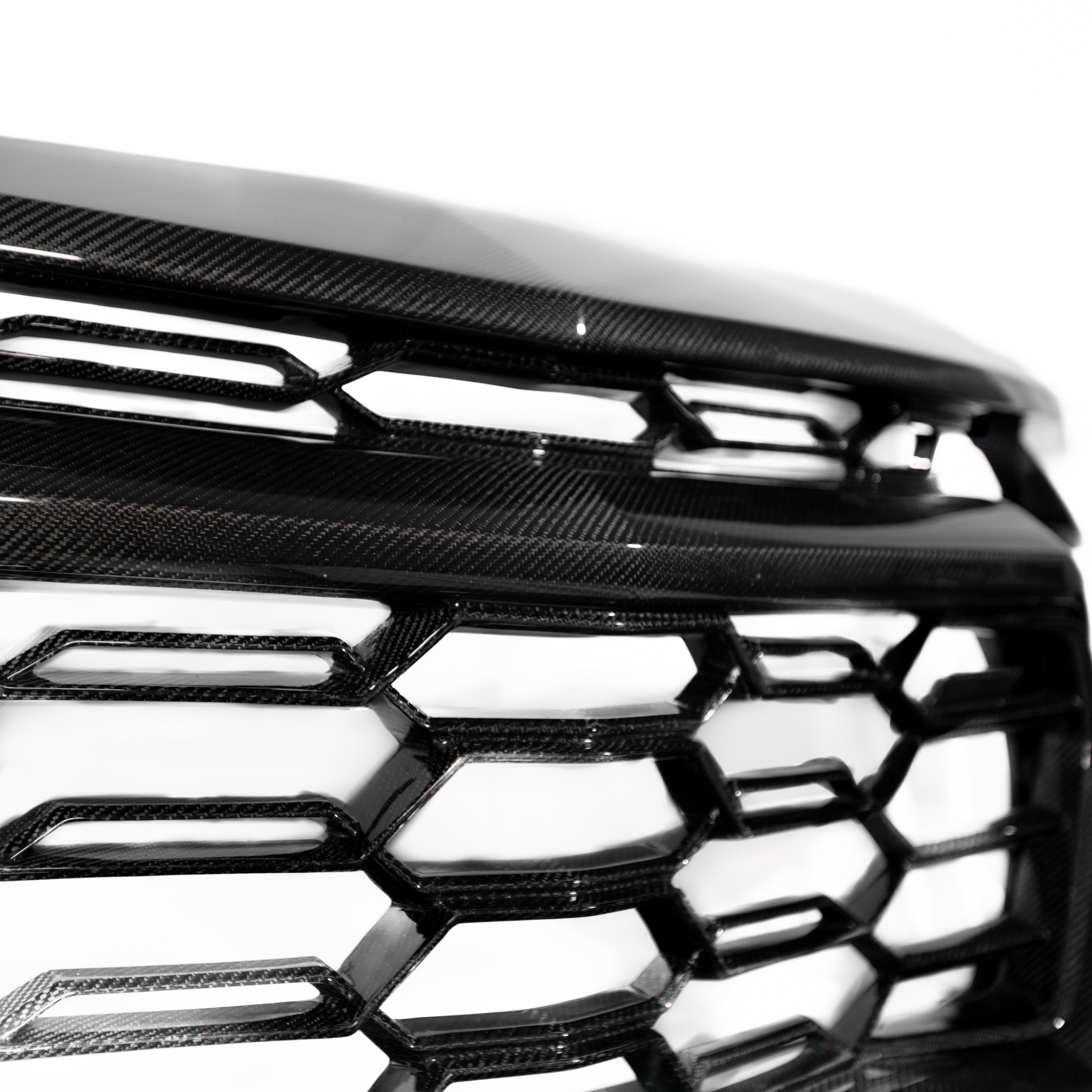 2010-2015 Chevy Camaro Black Panther 1PC Full Gloss Carbon Fiber Front Bumper Conversion Track Package