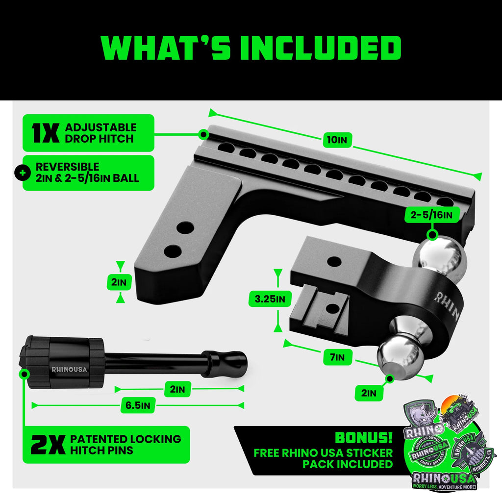 Adjustable Drop Hitch for 2-Inch Receivers