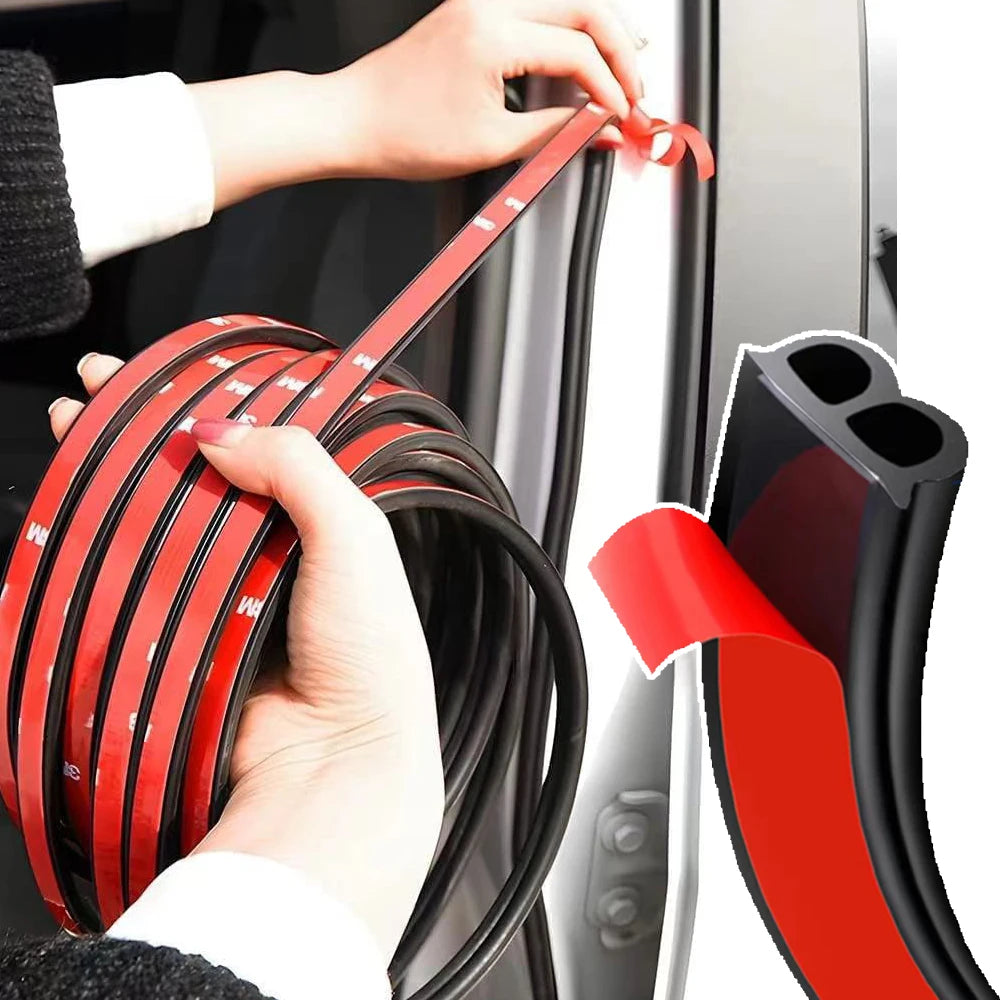 B-Shaped Rubber Car Door Seal Strips for Weatherproofing and Sound Insulation - Automotive Accessories