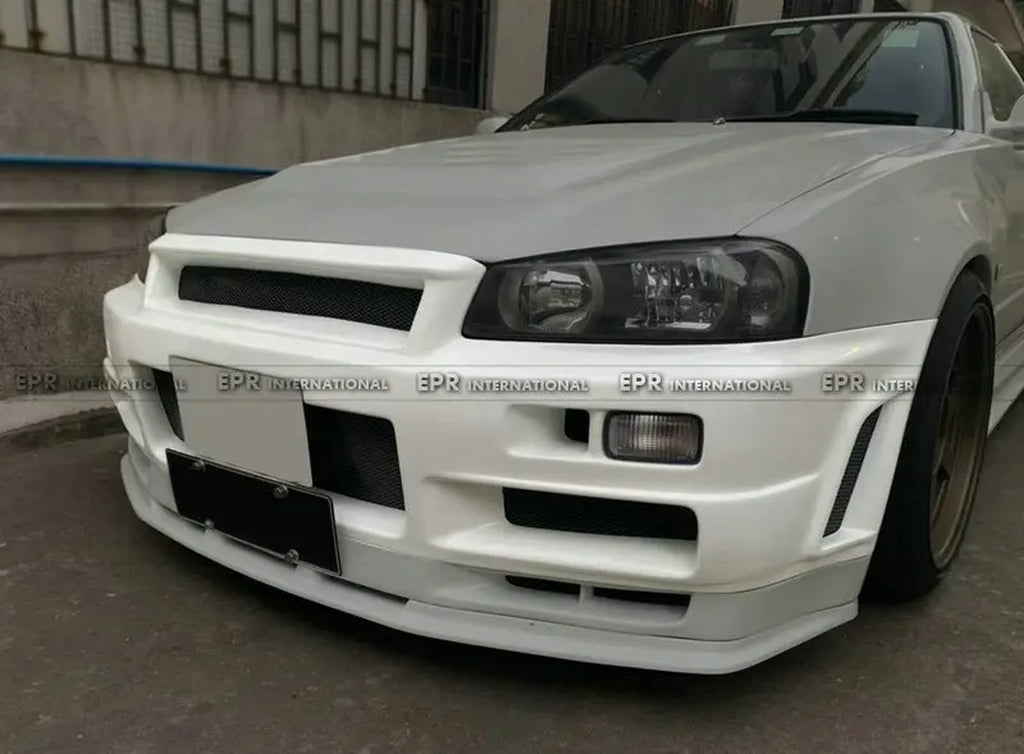For Skyline R34 GTT GTR Conversion Kit Stune Front Bumper(Can Only Fitted with Conversion Hood) - DriveNova
