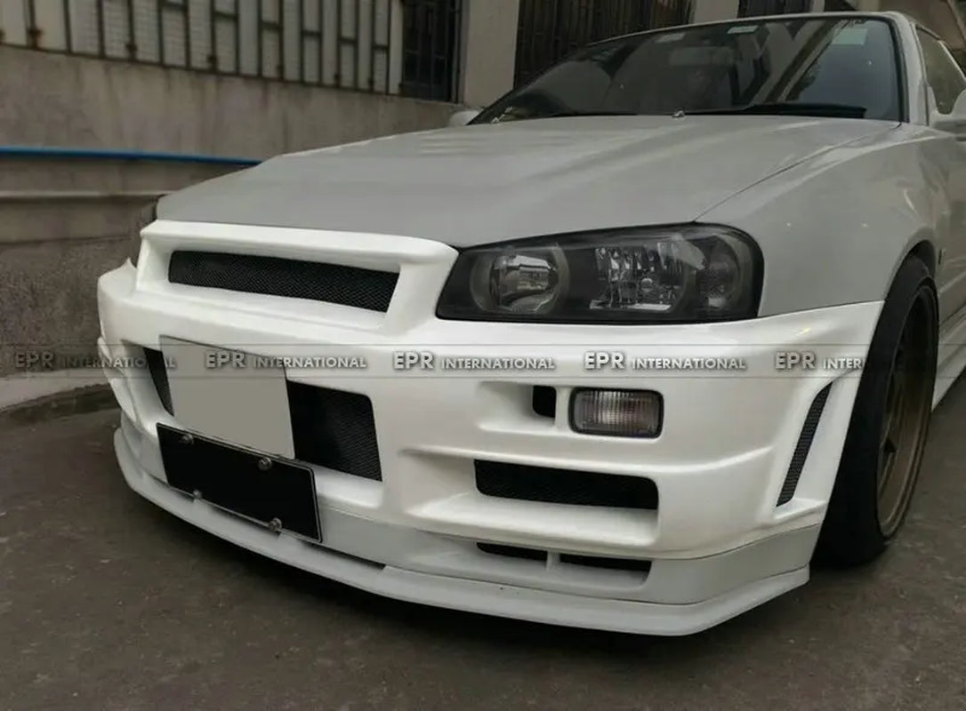 For Skyline R34 GTT GTR Conversion Kit Stune Front Bumper(Can Only Fitted with Conversion Hood) - DriveNova