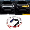 LED Car Daytime Running Light Strip Start Scan Yellow Turn Signal Indicator Headlight Car Hood Decorative Light Universal 12V - DriveNova