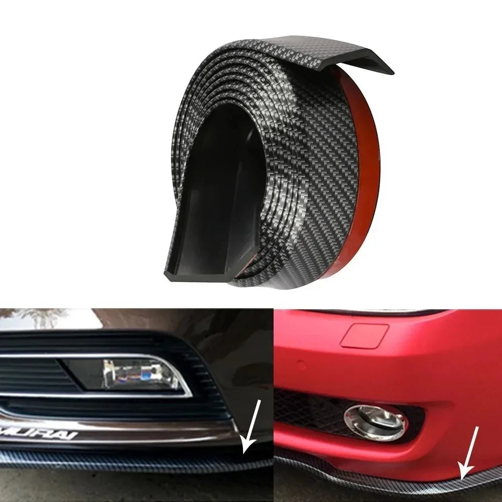 Universal Car Bumper Lip 2.5M Stickers Car Front Bumper Lip Rubber Car Bumper Protectors Exterior Mouldings Bumper Lip Strip - DriveNova
