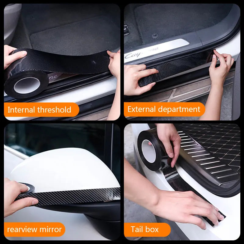SEAMETAL Car 5D Carbon Fiber Vinyl Wrap Film Black Self Adhesive Car Wrap Foil anti Scratch Sticker Waterproof Car Accessories - DriveNova
