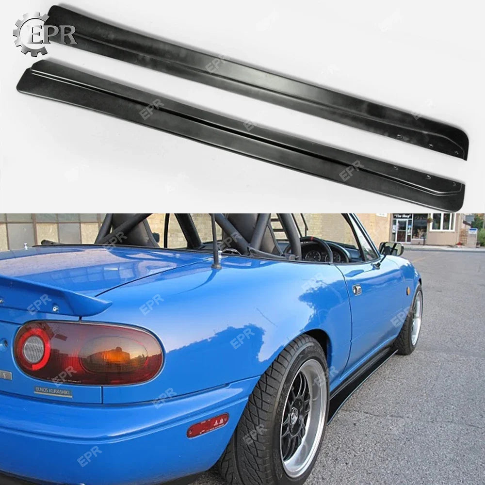 Mazda MX5 NA Roadster FD Style Carbon Fiber Side Skirt Extension Tuning Trim - DriveNova