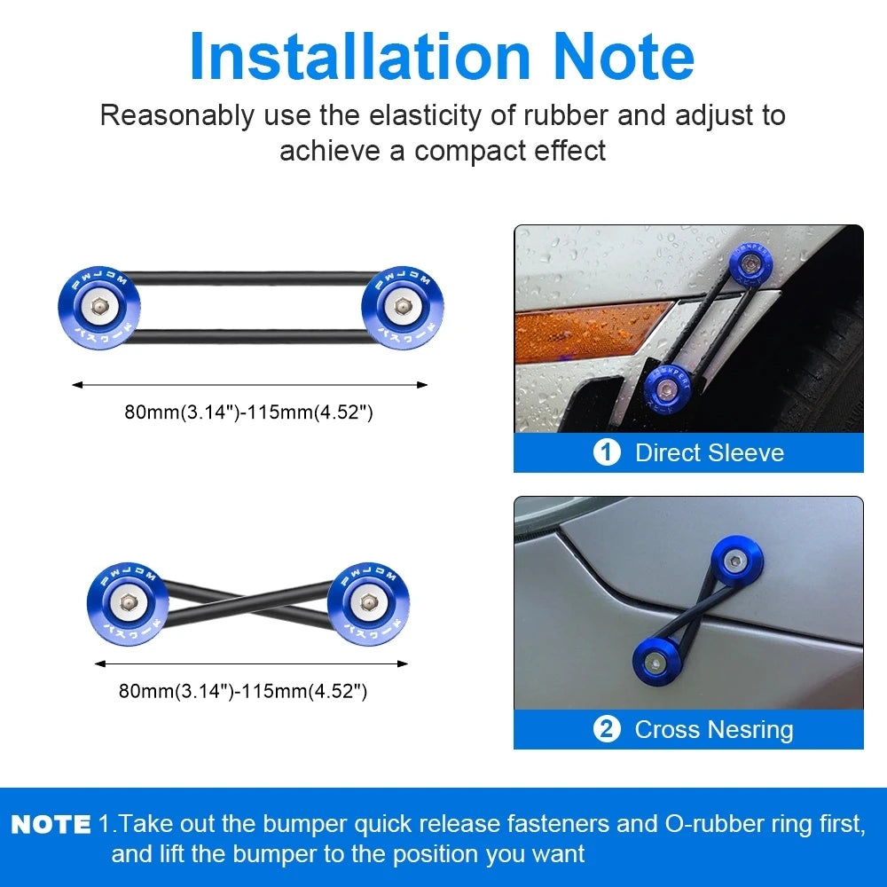 Universal Style Quick Release Fasteners Kit for Car Front Bumper Rear Bumper Hatch Cover Surround Fixing Buckle Hatch Lids - DriveNova