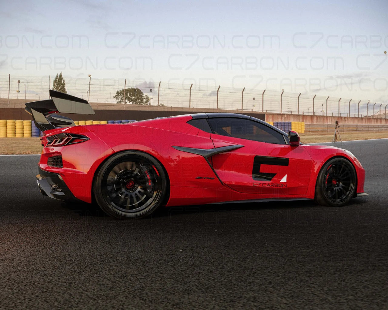 Rear Spoiler | Corvette C8 Z06/E-Ray/Zr1 (2023-2025) | ZR1 Style Chassis-Mount Carbon Fiber - DriveNova