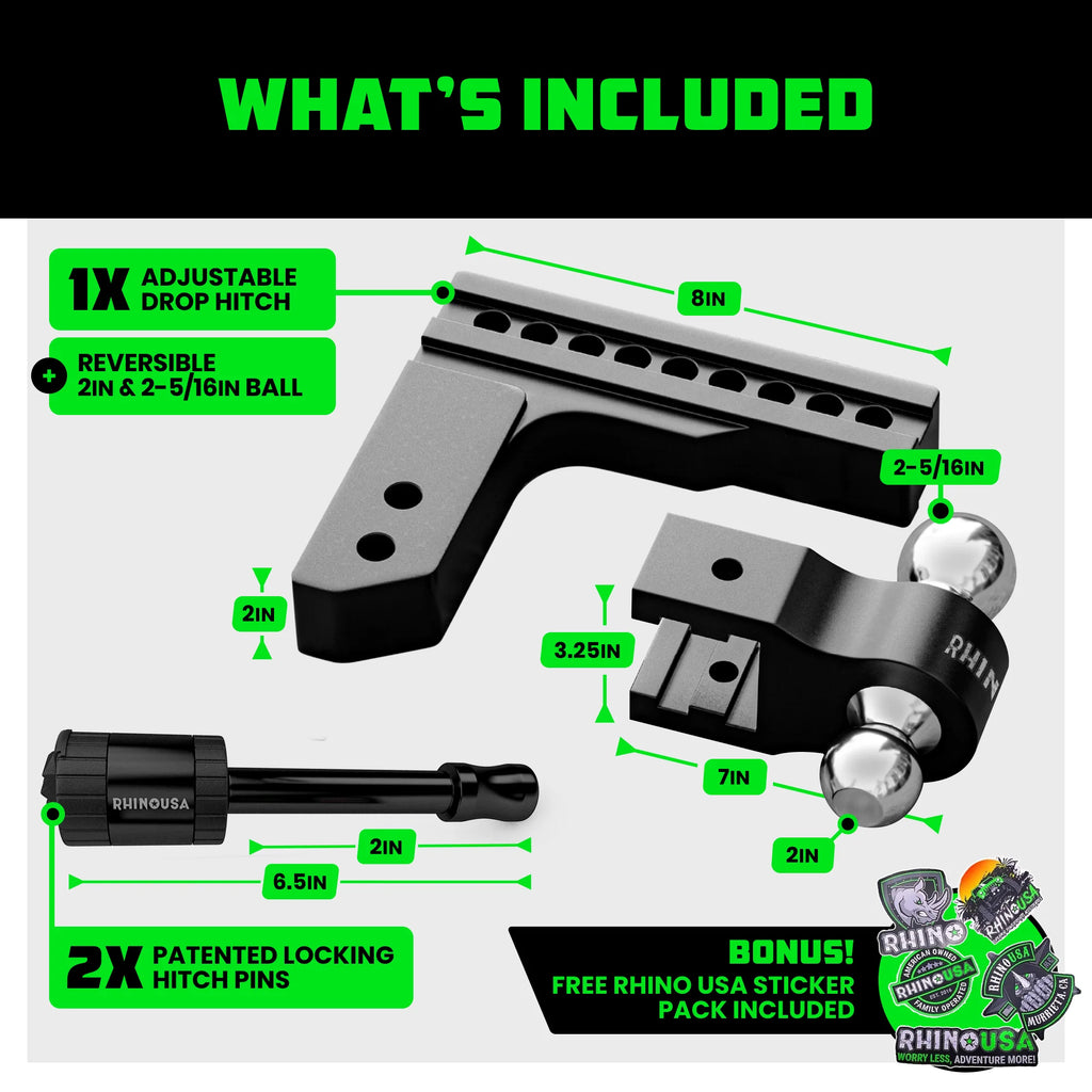 Adjustable Drop Hitch for 2-Inch Receivers
