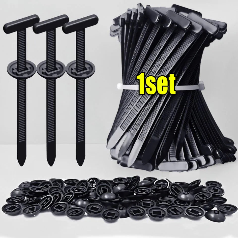 1000/50/20Pcs Car Nylon Ties Wrap Cable Fixed Fastener Clips Car Hose Fastening Zip Strap Self-Locking Reusable Nylon Cable Ties - DriveNova
