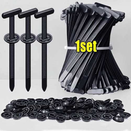 1000/50/20Pcs Car Nylon Ties Wrap Cable Fixed Fastener Clips Car Hose Fastening Zip Strap Self-Locking Reusable Nylon Cable Ties - DriveNova
